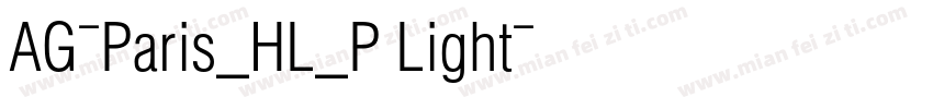 AG-Paris_HL_P Light字体转换